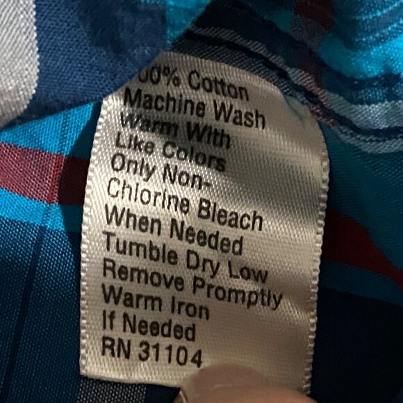 Red Camel Plaid Shirt Mens XXL Blue Country Western Rodeo Rockabilly Streetwear - Picture 6 of 6